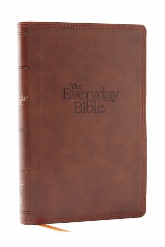 NKJV, The Everyday Bible, Brown Leathersoft, Red Letter, Comfort Print: 365 Dail