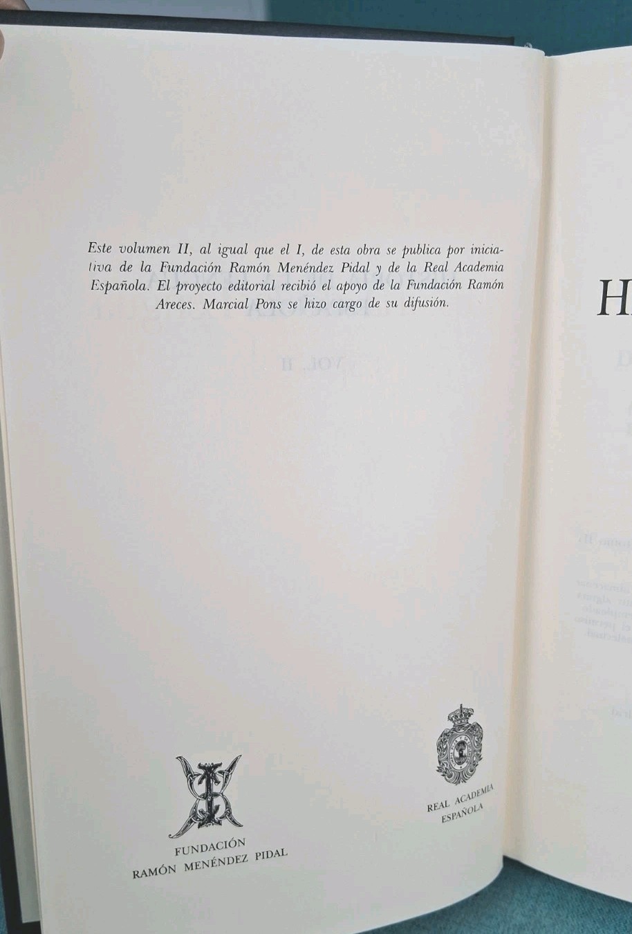 Historia de La Lenqua Espanola by Ramon Menedez Pidal Volums I & II w/ Case