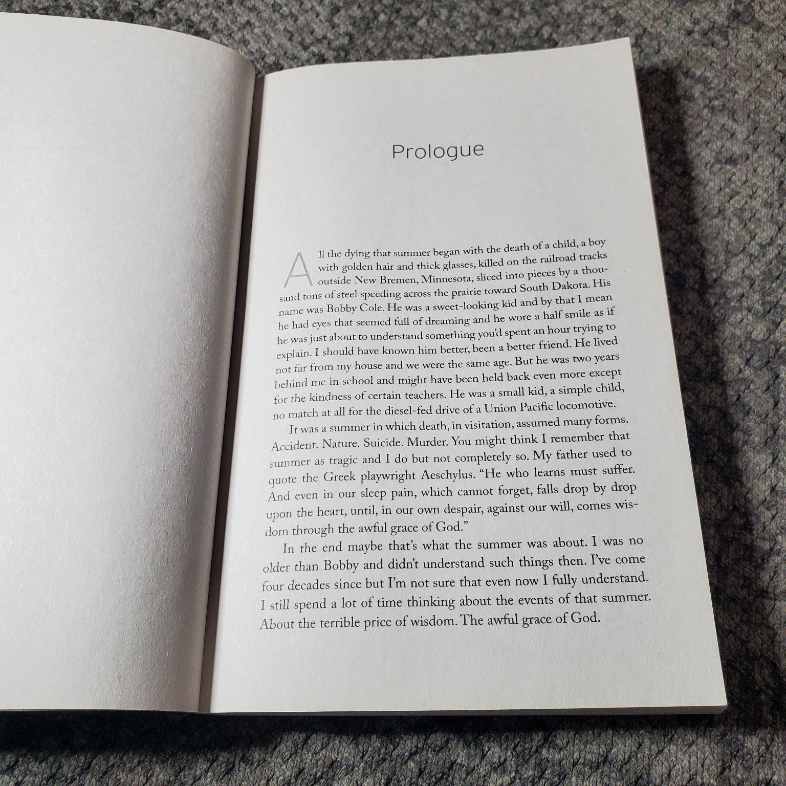 Ordinary Grace William Kent Krueger 2014 First Atria Paperback Edgar Award