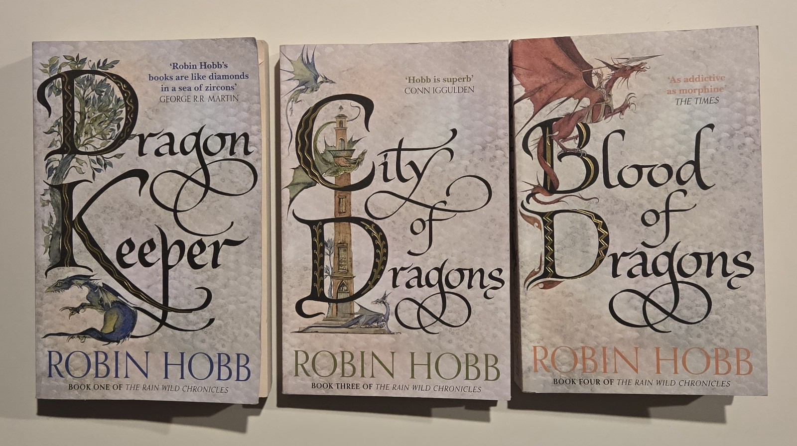 The Rain Wild Chronicles Books 1, 3 & 4 (Missing Book 2) Robin Hobb Paperback LN