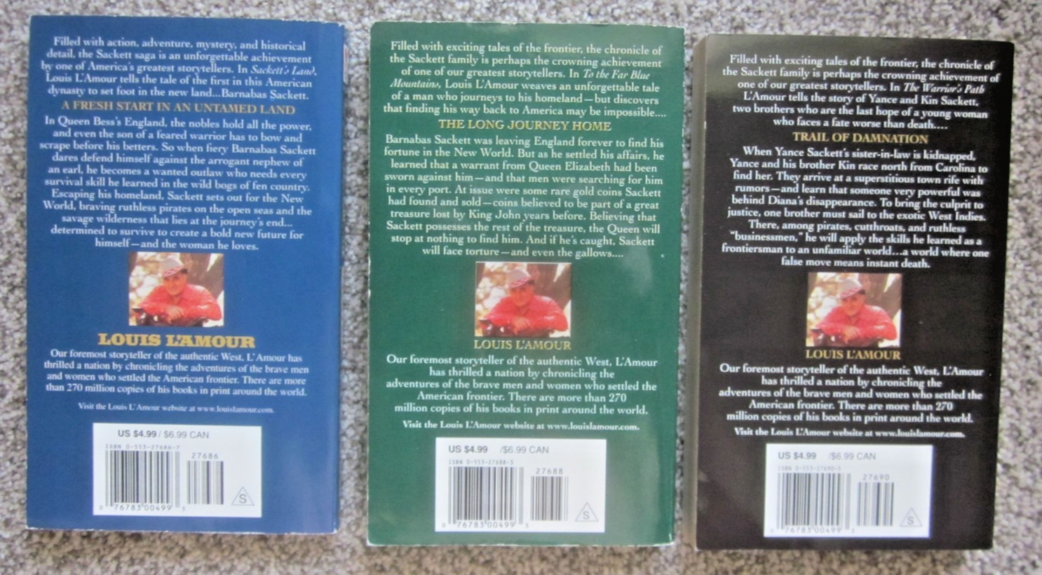 THE SACKETTS by LOUIS L’AMOUR / BKS 1-17 excl 6.5 & 8.5 / 17 PB / BANTAM
