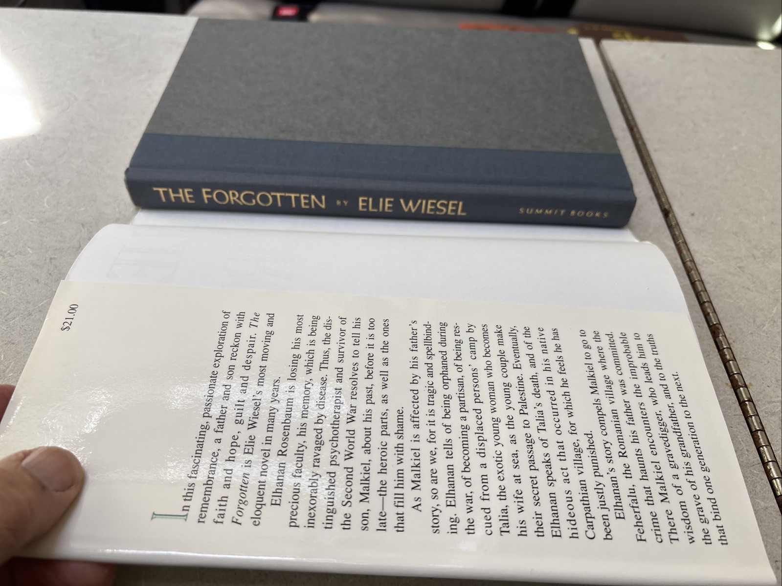 The Forgotten by Elie Wiesel (1992, Hardcover) 1st. Edition/1st. Printing