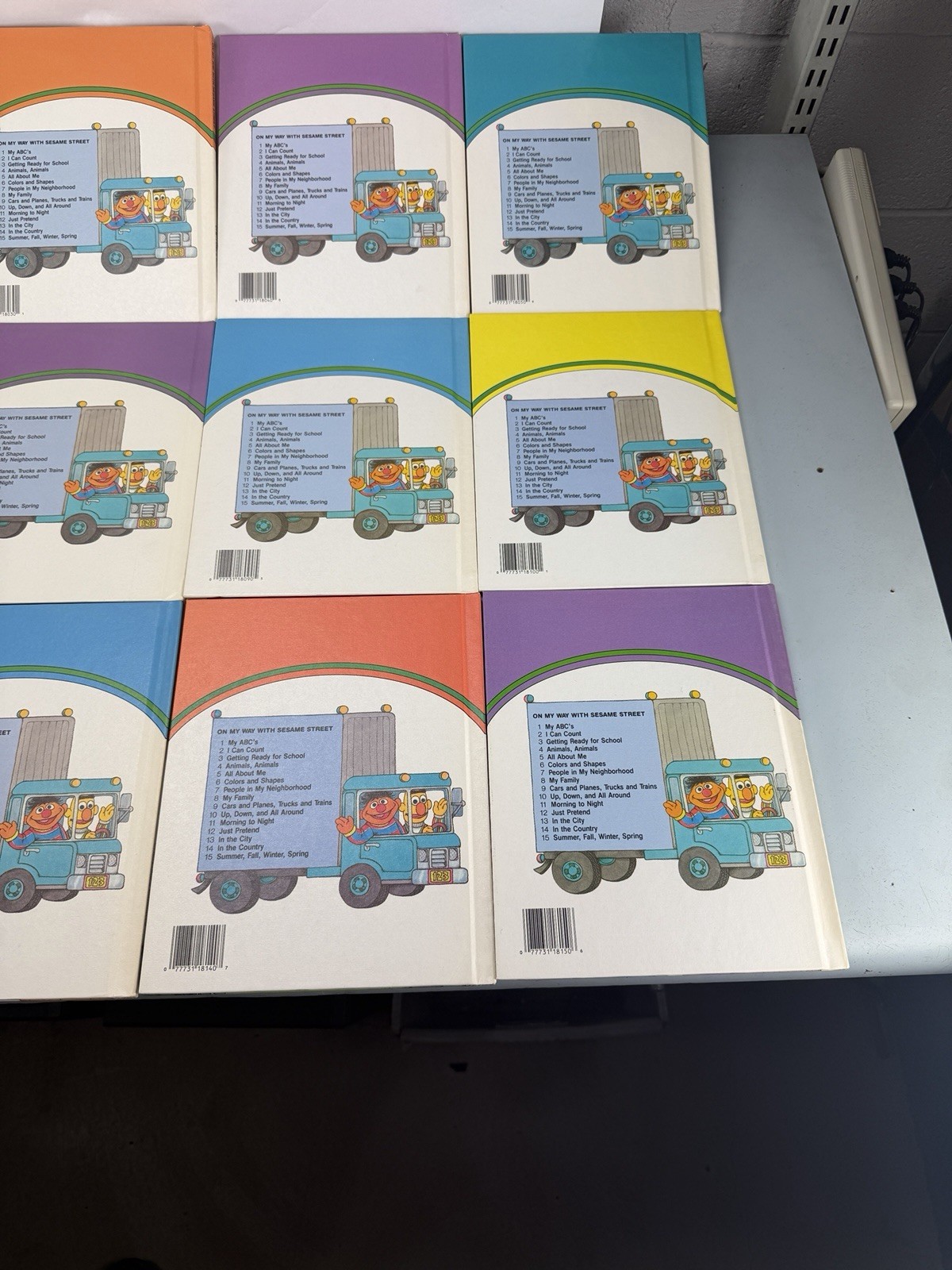 1989 On My Way With Sesame Street Books Complete Set 1-15 CTW Funk & Wagnalls