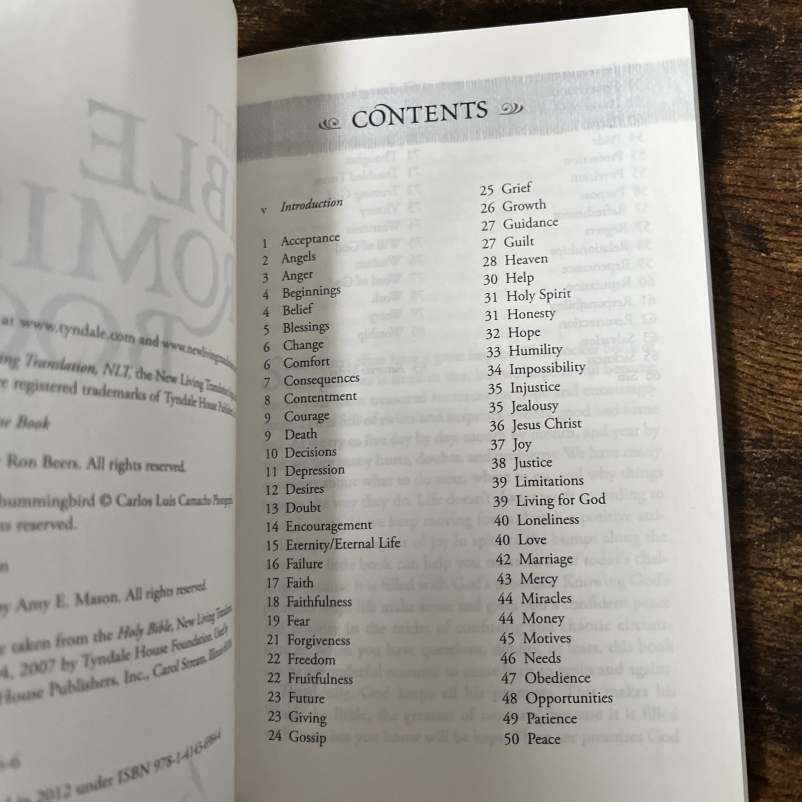 The NLT Bible Promise Book; Softcove- 1414369840, Ronald A Beers, paperback,