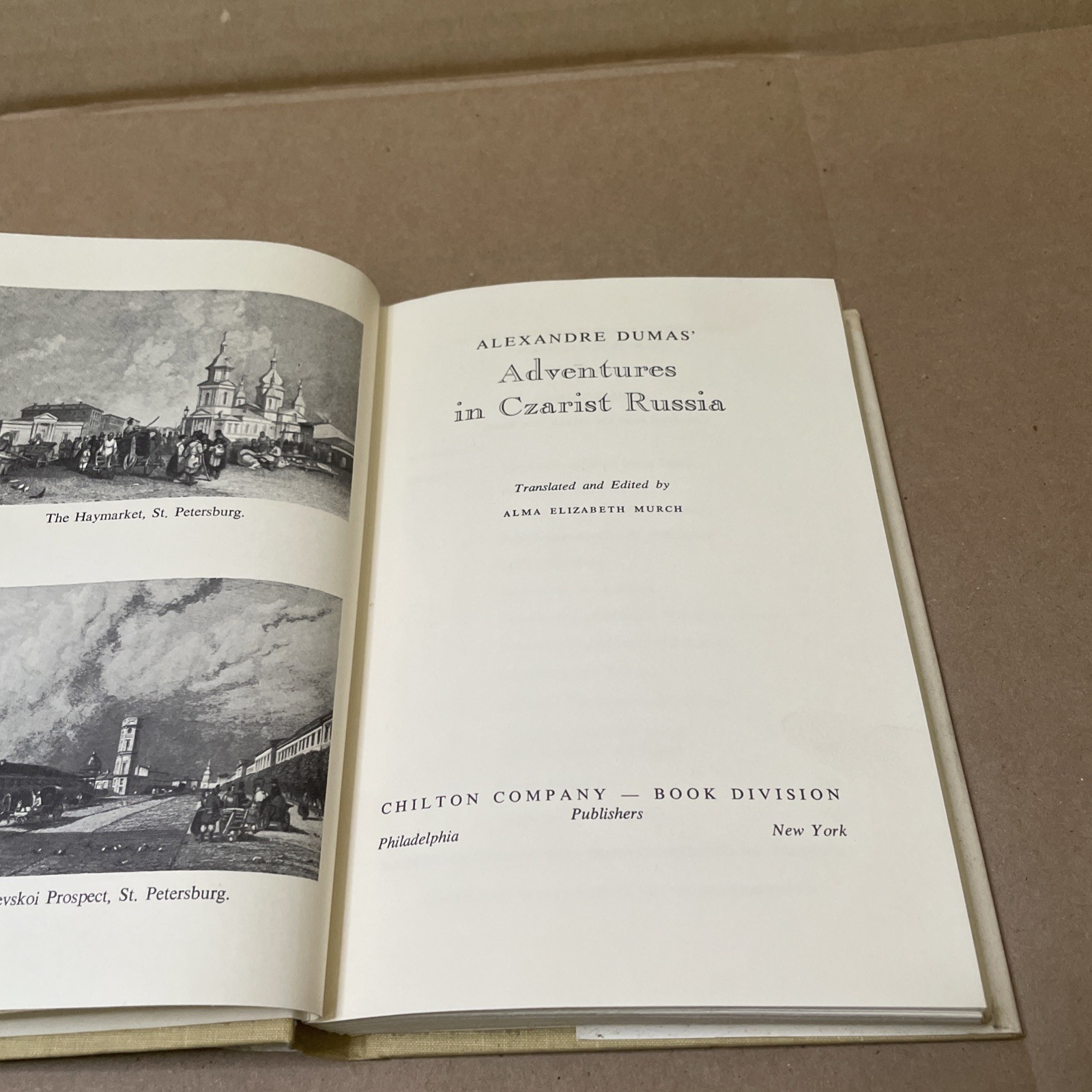 Adventures in Czarist Russia by Alexandre Dumas (1961, HC/DJ 1st American Ed