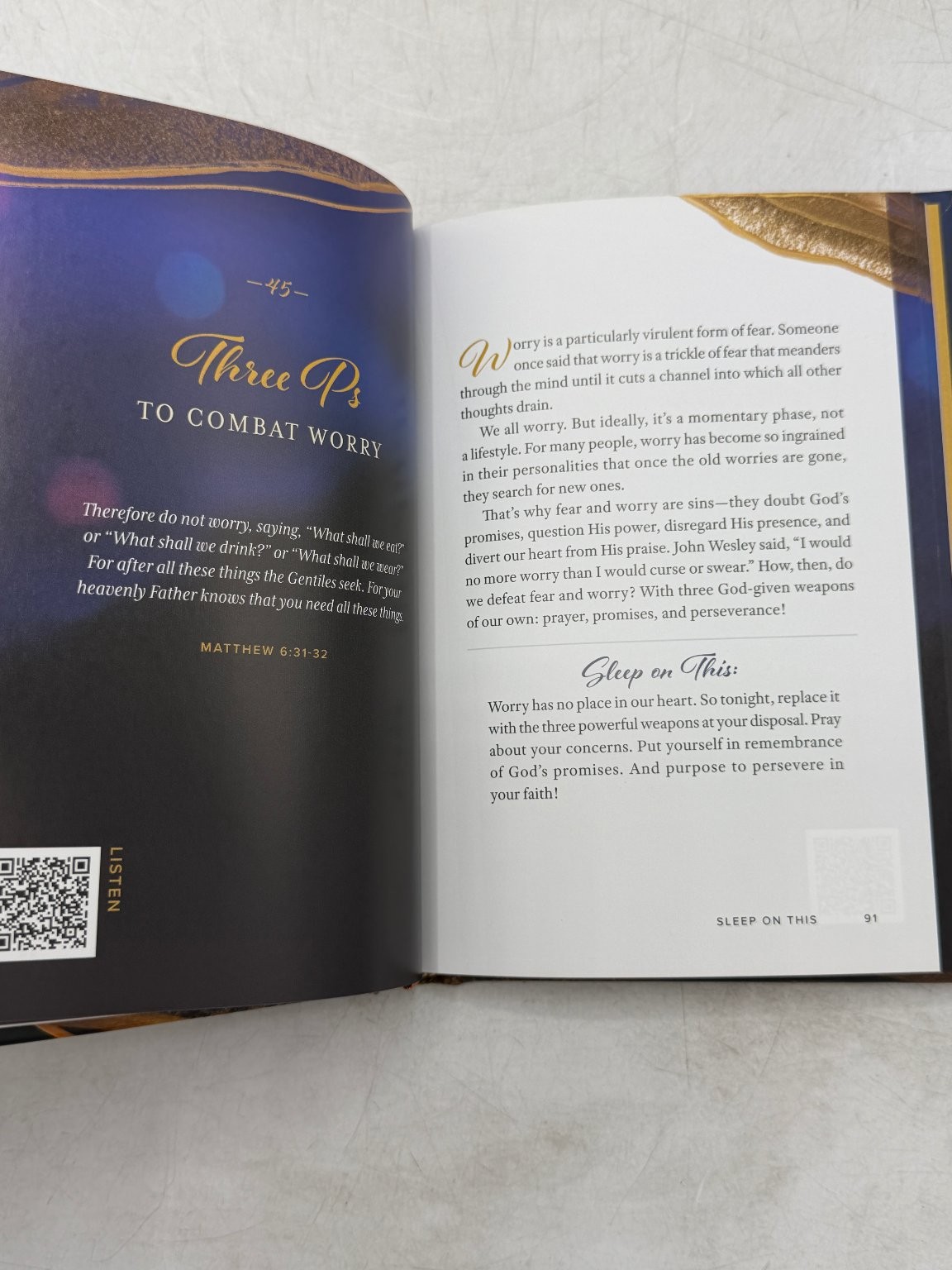 Sleep On This Dr. David Jeremiah 2023 Devotional Christian Hardcover Turning