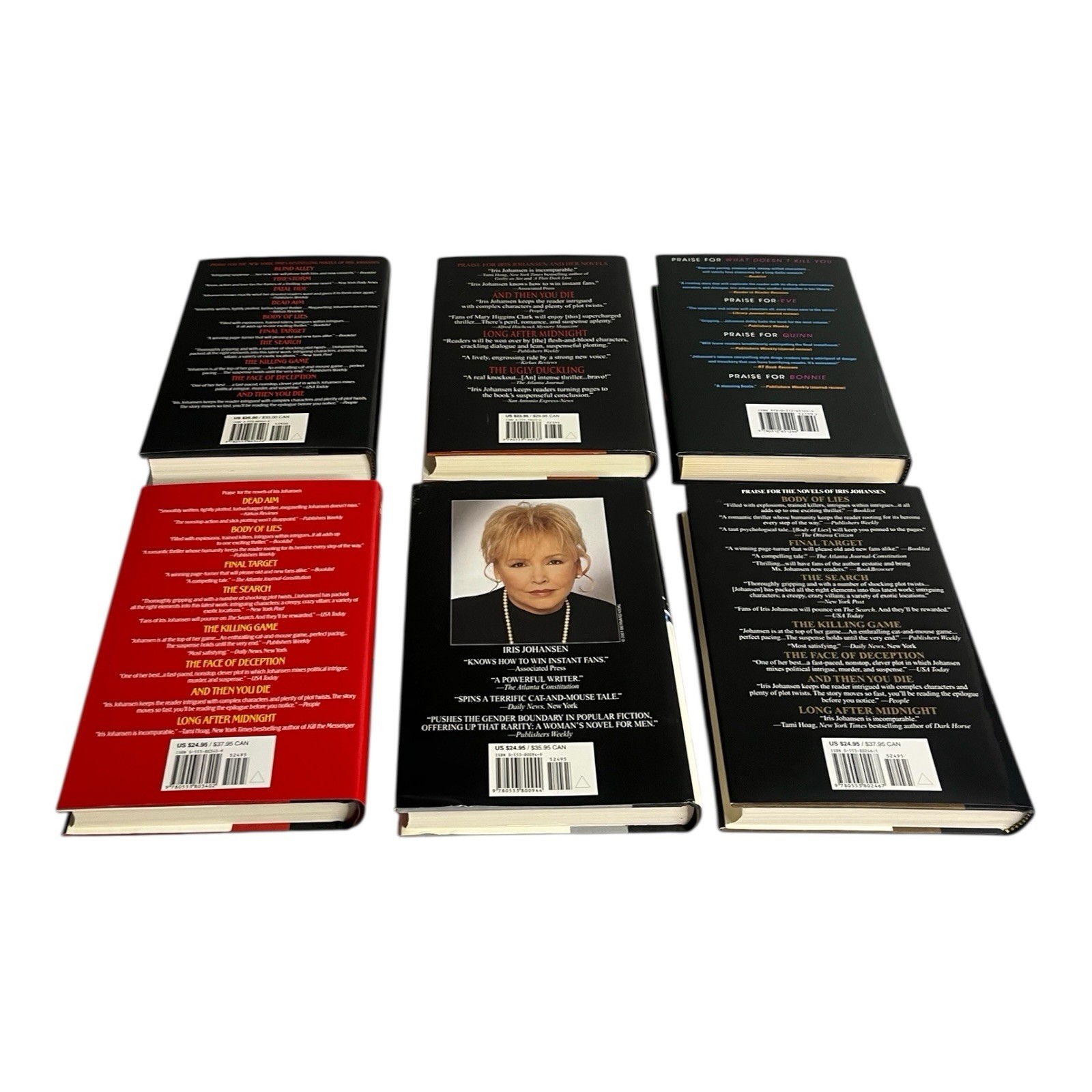 Iris Johansen Thriller Mystery Suspense Novel Book Set 6 Books Bundle Hardcover