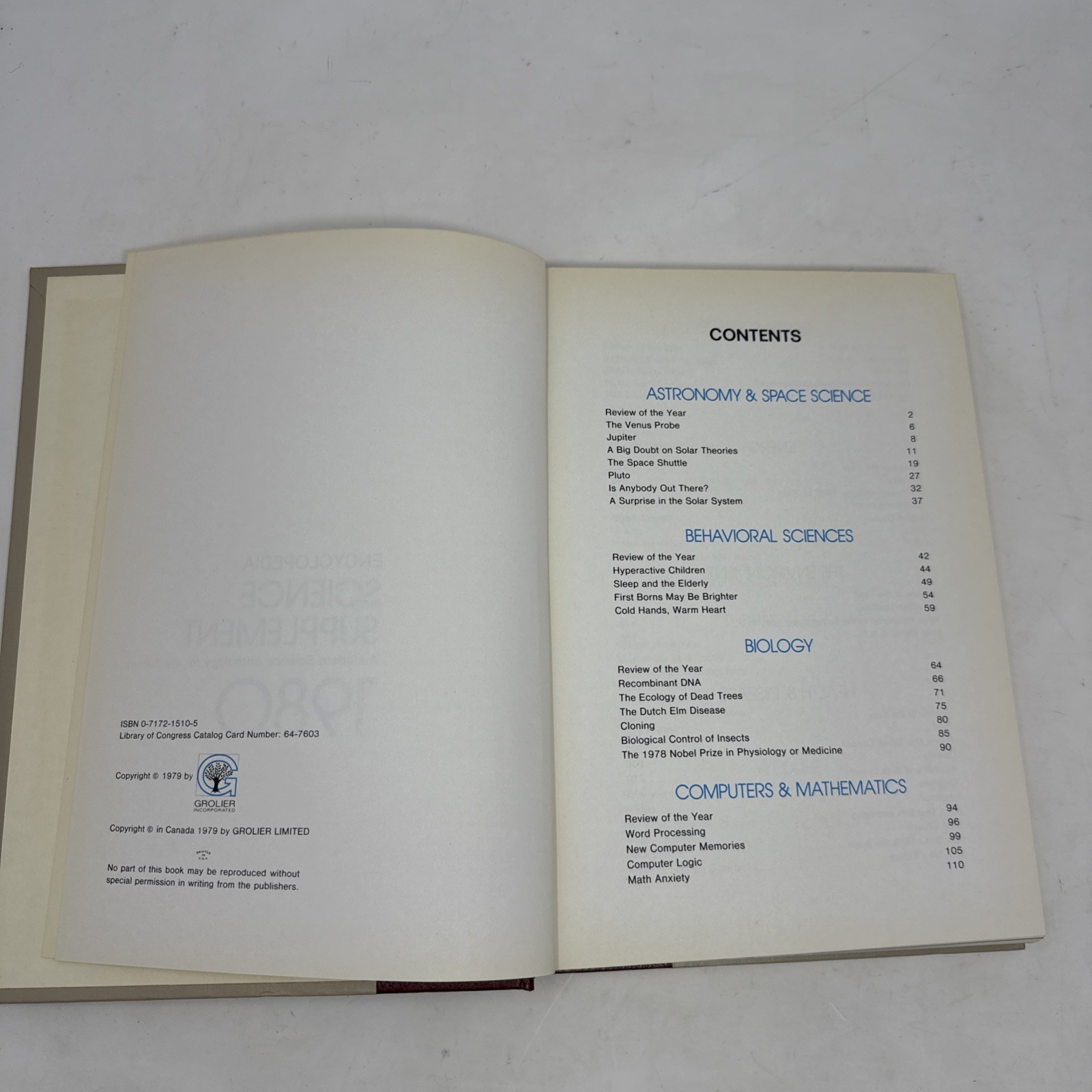 Funk and Wagnalls Science Yearbook 5 Hardcover Supplement Volume Lot 1980 – 1984