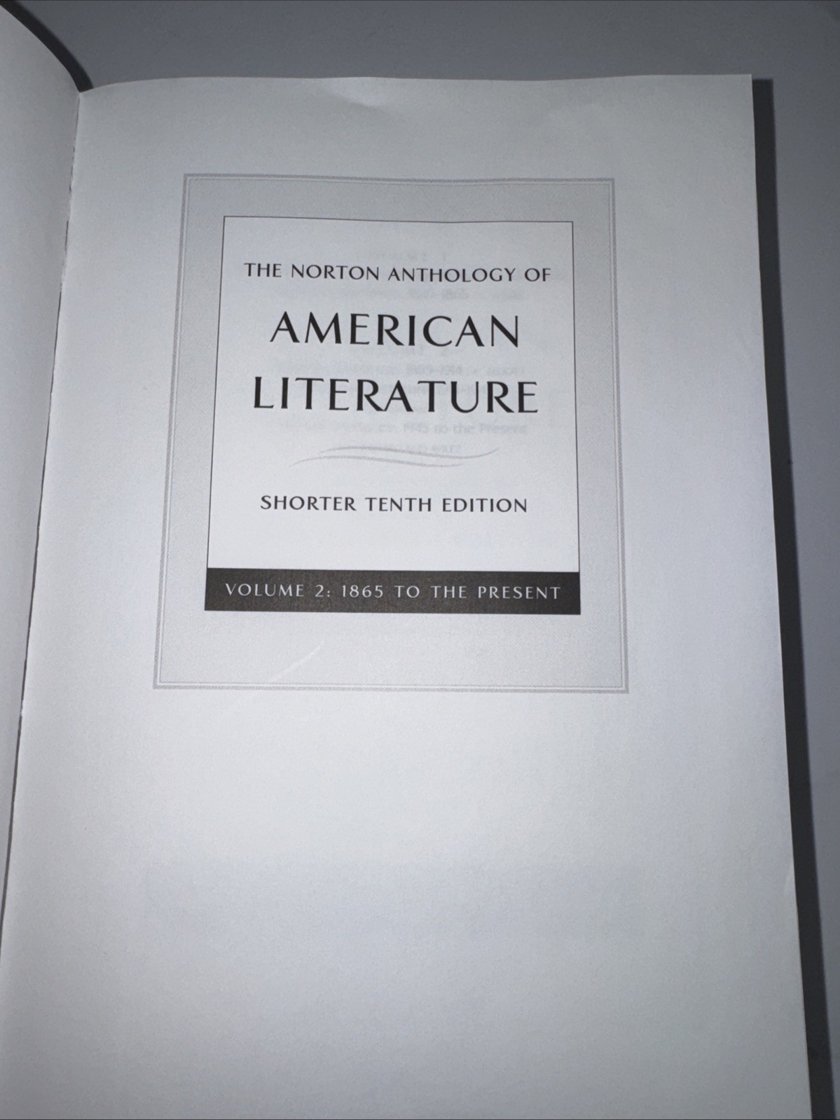 Norton Anthology of American Literature : 1865 to the Present