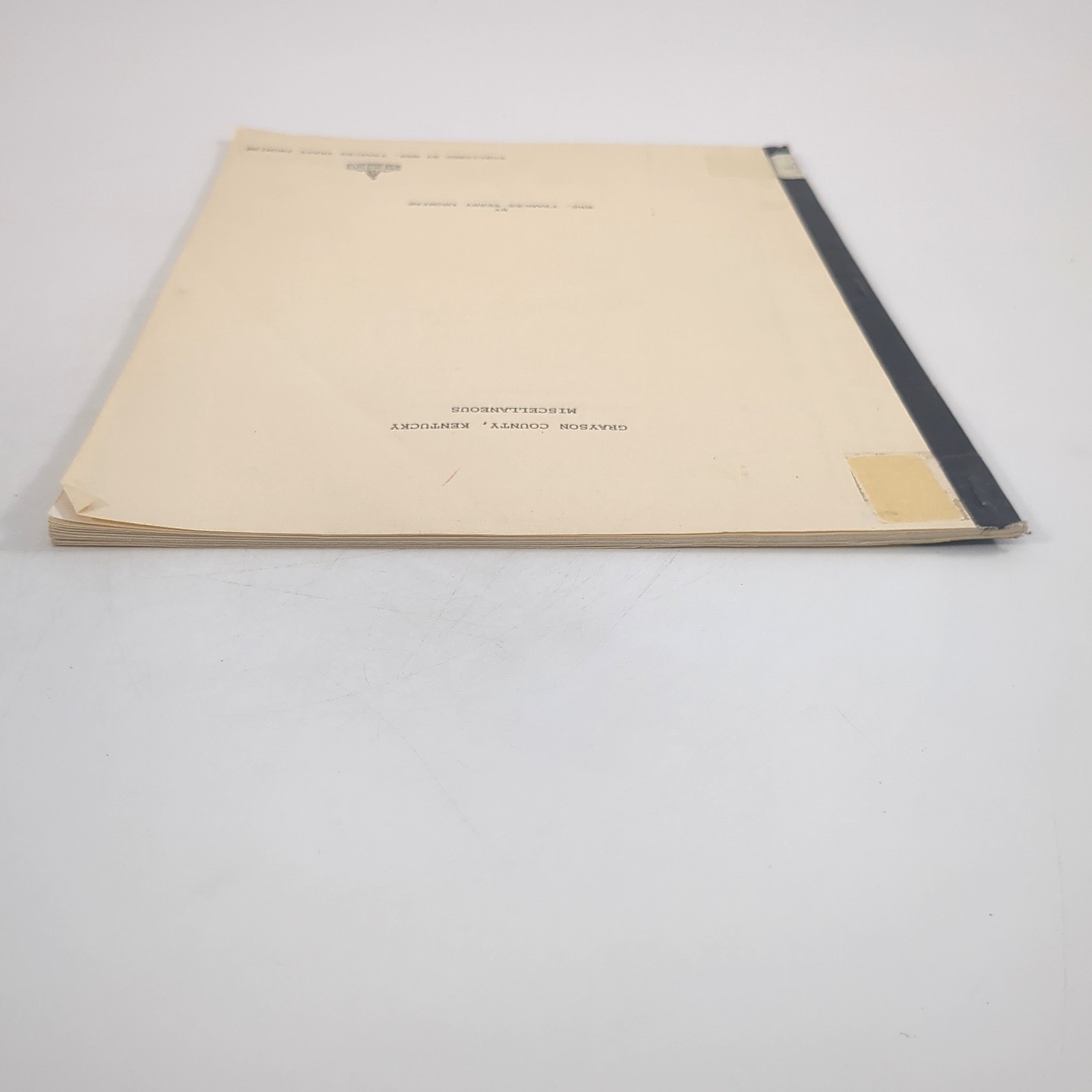 Grayson County Kentucky Miscellaneous Genealogy Paperback Book Ingmire 1980