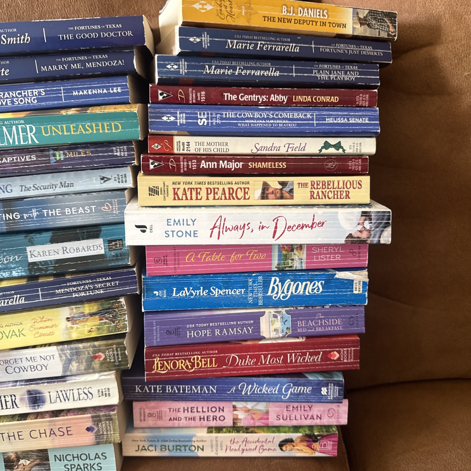 Lot of 10 Contemporary ROMANCE Paperbacks PB Popular Author Books RANDOM*MIX