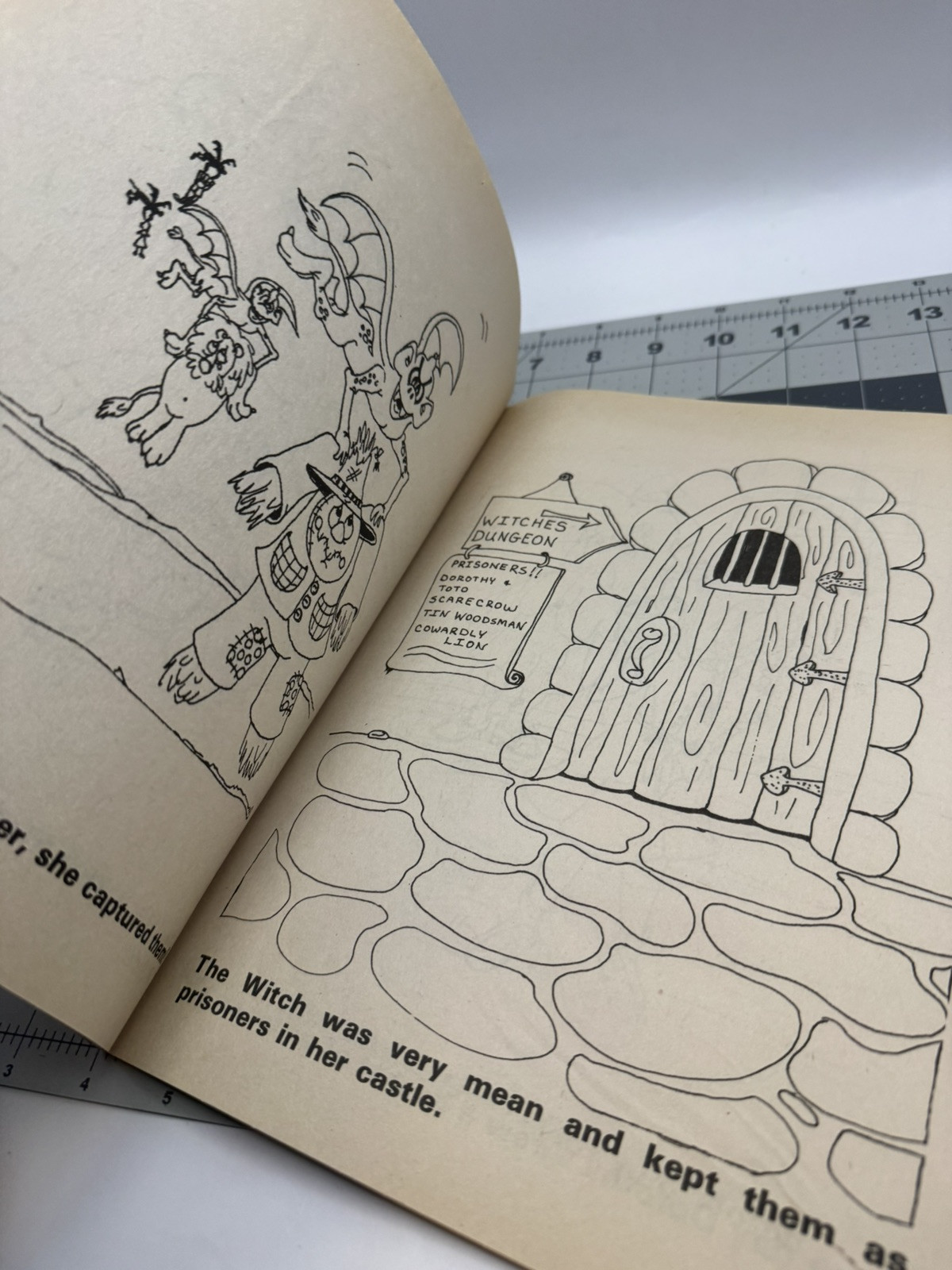 Vintage Wizard Of OZ Preschool Coloring Book 32 Pages Justen Products Unused NOS