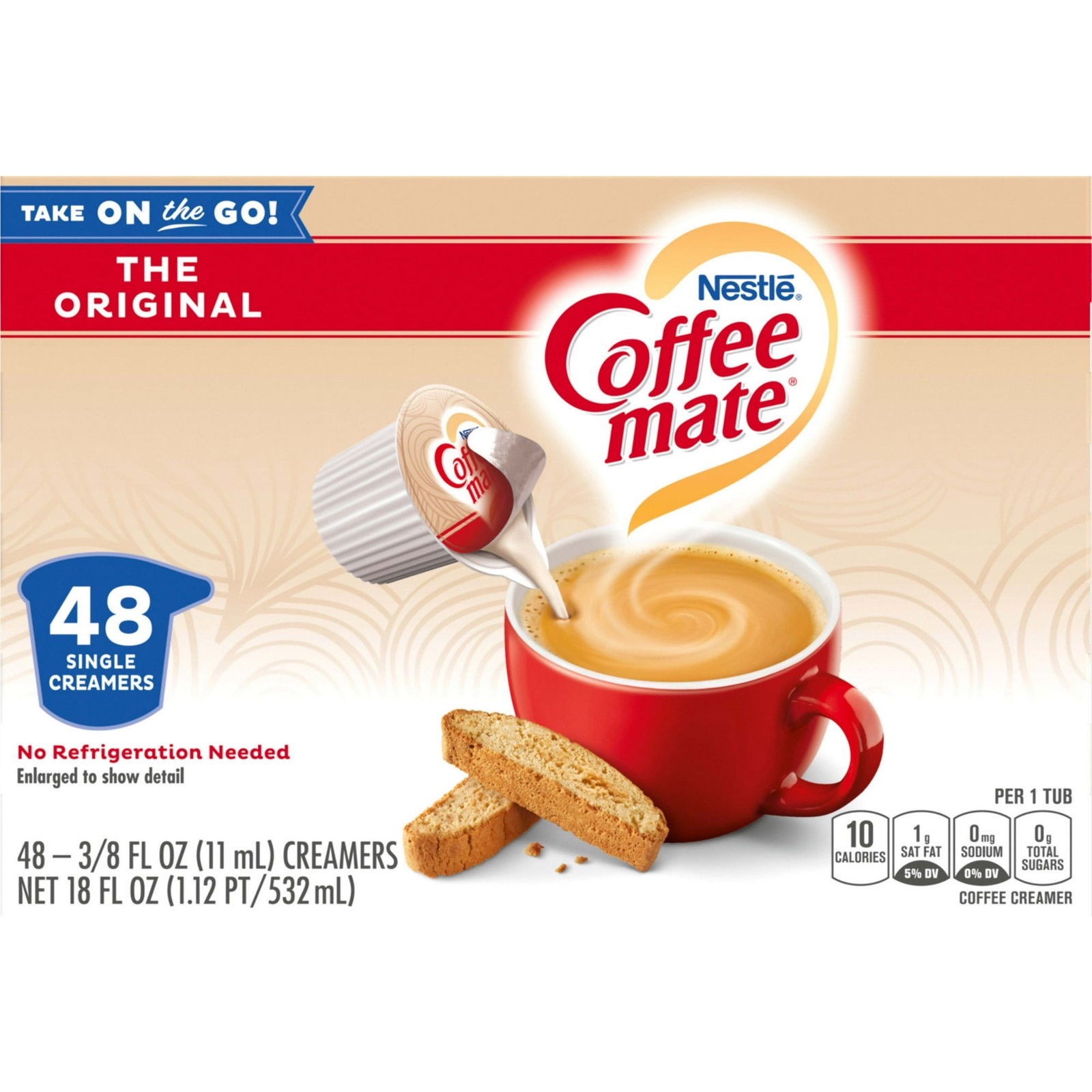 Nestle Coffee Mate, The Original Liquid Coffee Creamer Singles,9 fl oz, 48 Count