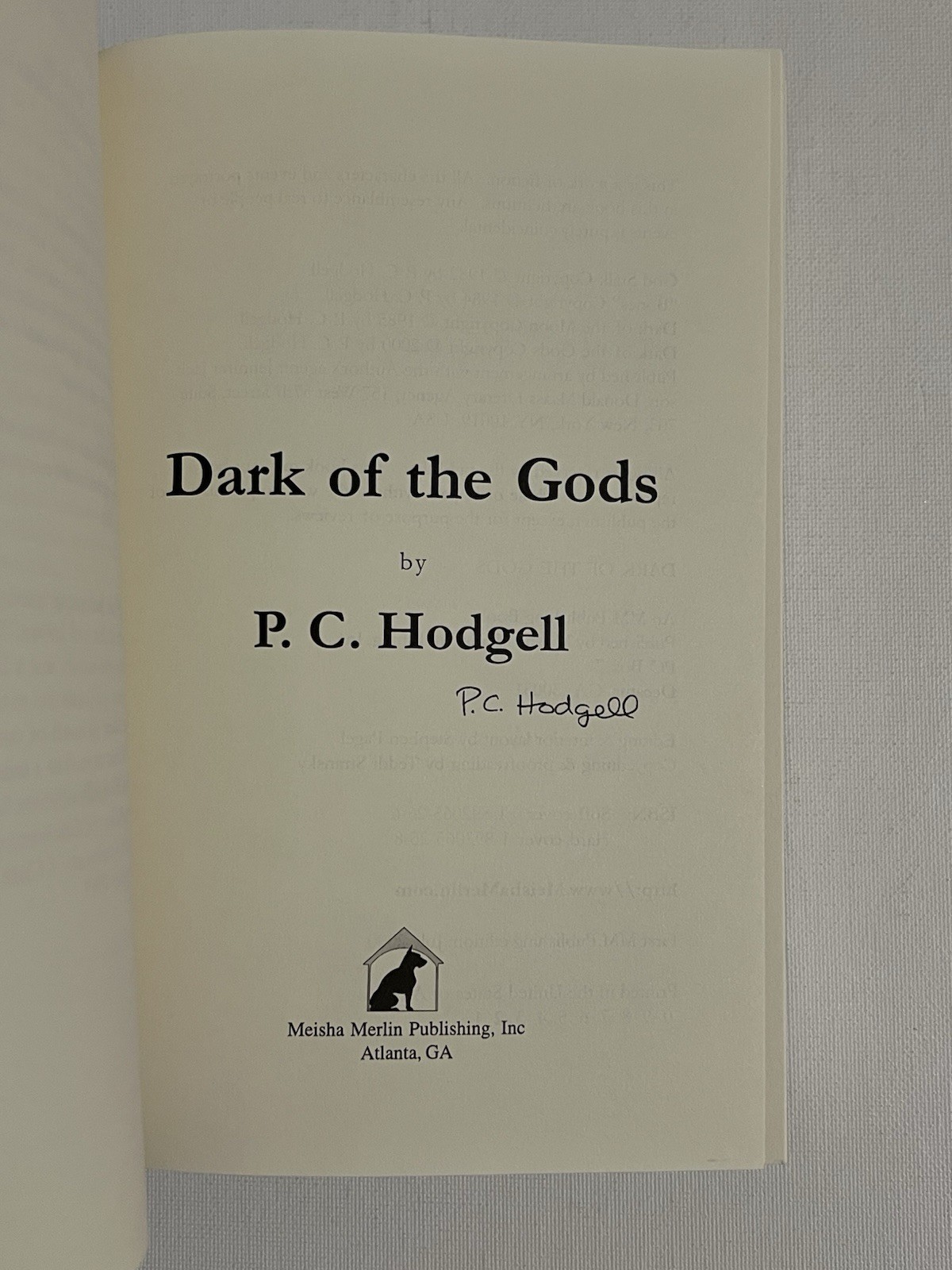 SIGNED P. C. Hodgell Dark Of The Gods Kencyrath Series Hardcover Omnibus Fantasy