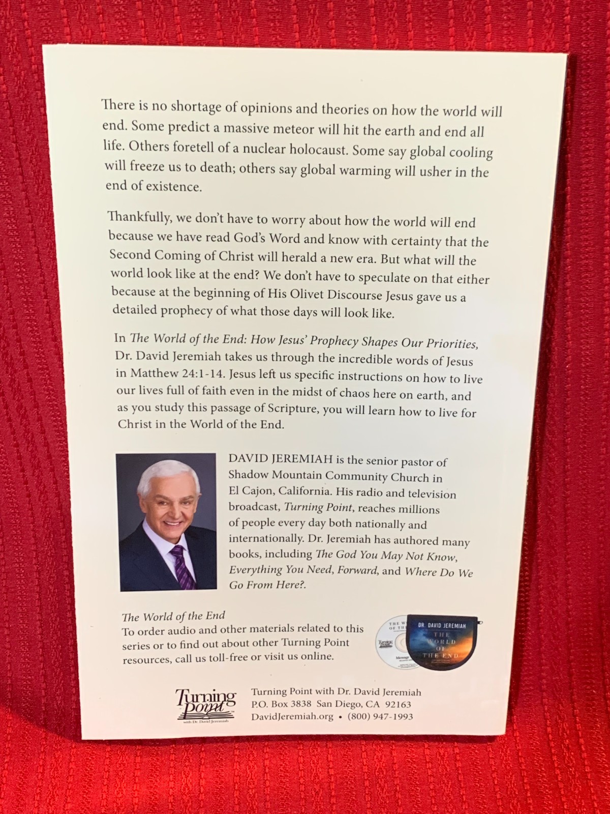 THE WORLD OF THE END * STUDY GUIDE * NEW * DAVID JEREMIAH * SOFTBOUND
