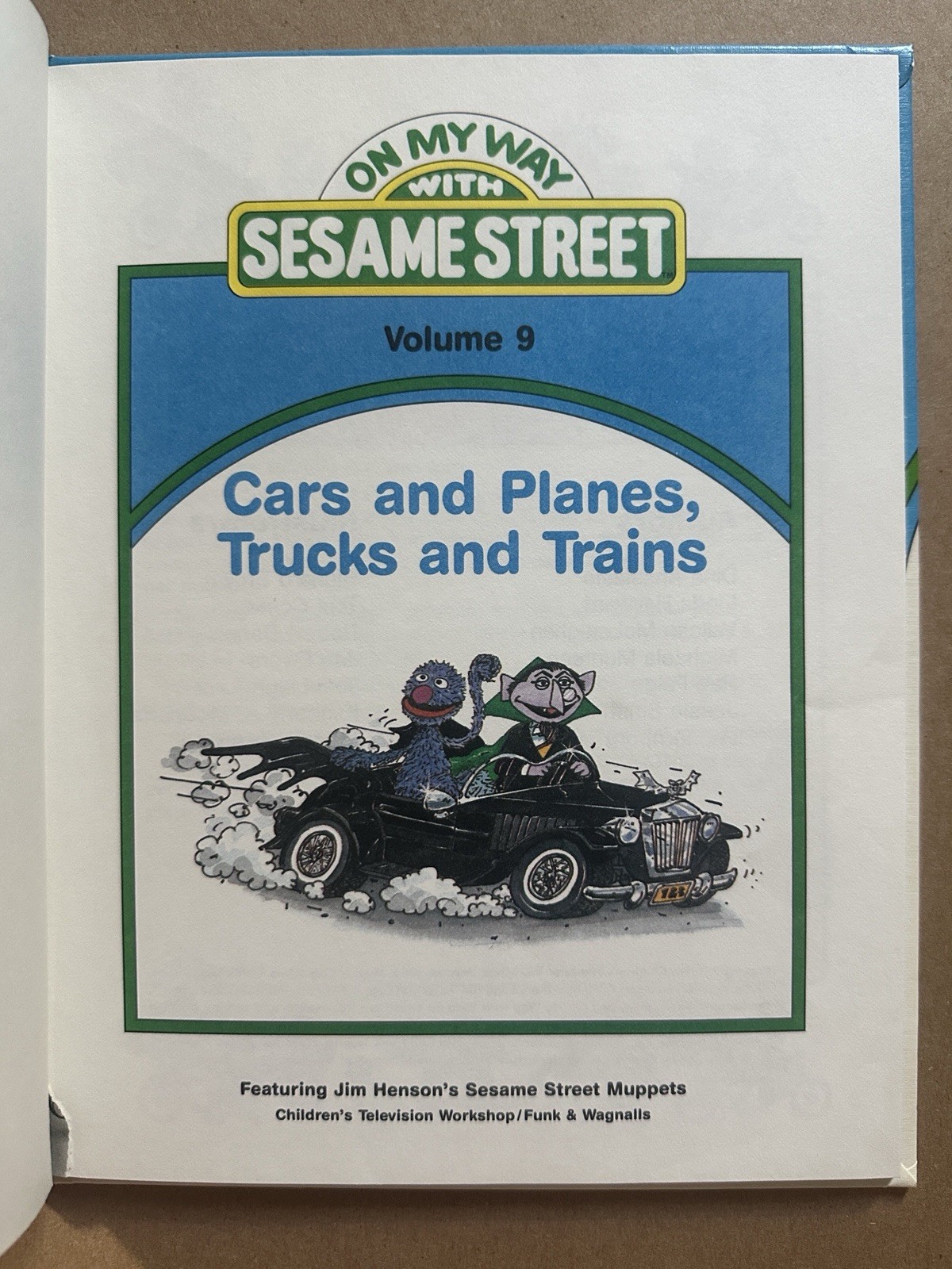 VTG 1989 On My Way With Sesame Street Lot of 4 Hardcover Books Volumes 1,2,3,9