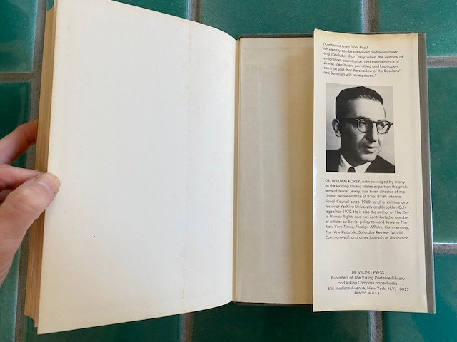 Soviet Cage : Anti-Semitism in Russia by William Korey (1973, 1st HC Hardcover)