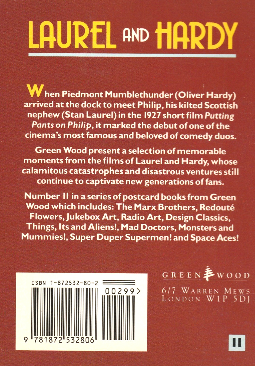 Laurel and Hardy: A Book of 30 postcards, Greenwood Publishing, 1992