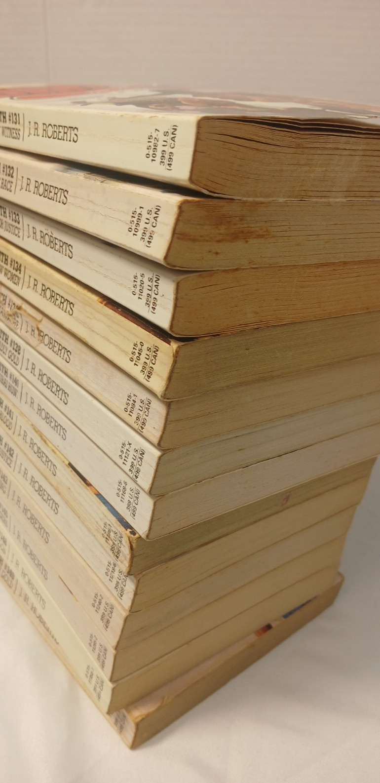 Lot of 13 The Gunsmith – J. R. Roberts – Books 131-134, 136, 138,0140-143, +3