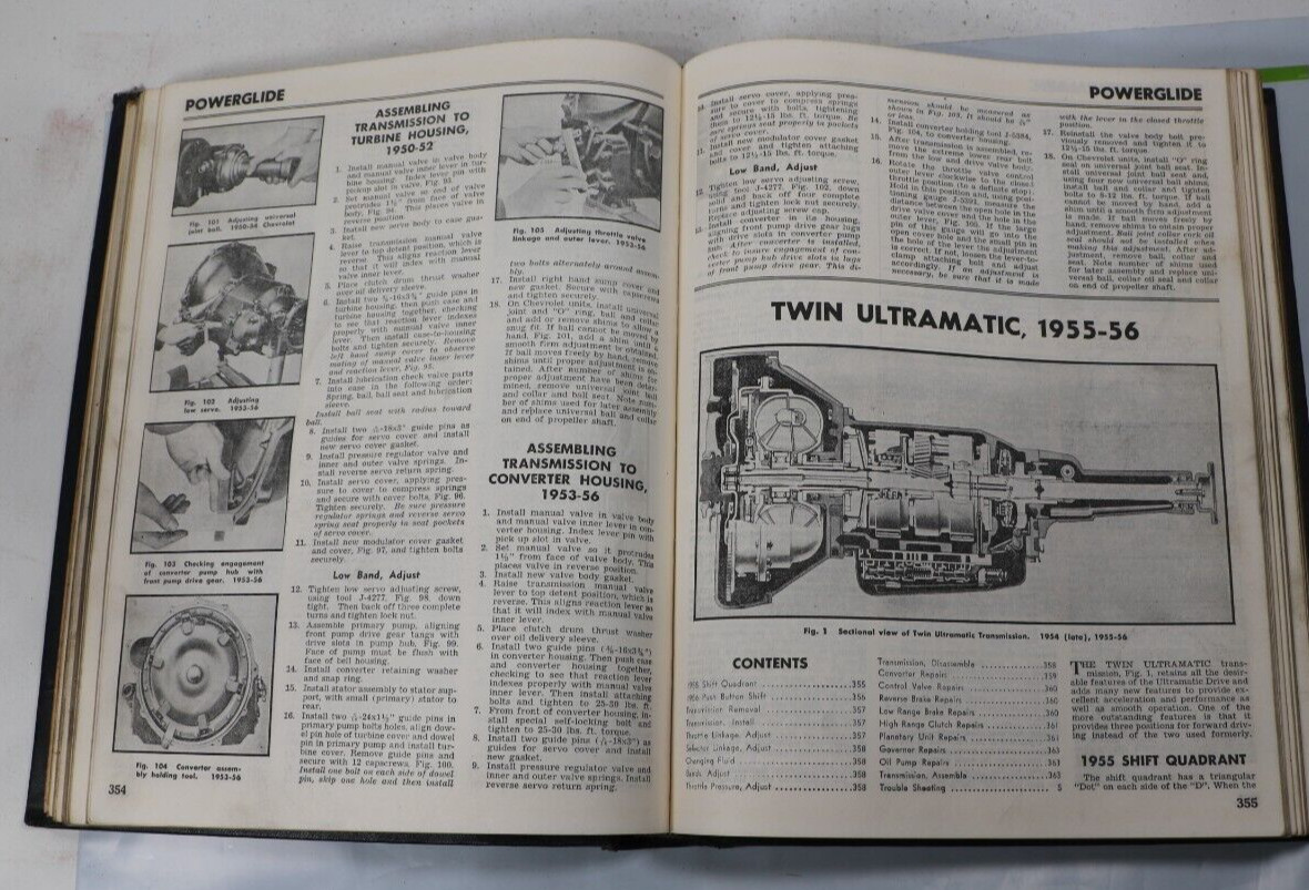 1956 Motor’s Auto Repair Manual 19th Edition Car Auto Vehicle Mechanic 1946-1956