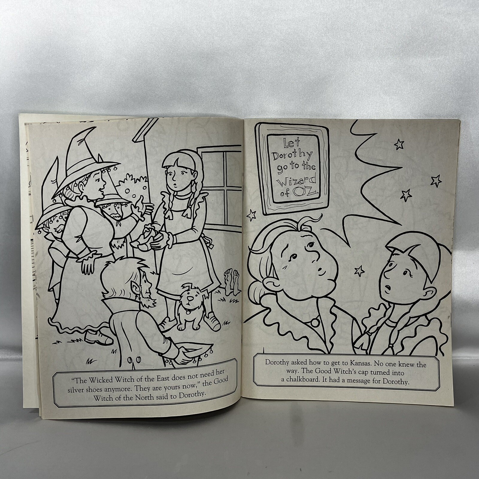 The Wizard Of Oz Coloring Story Book 4 Sheets Color Stickers