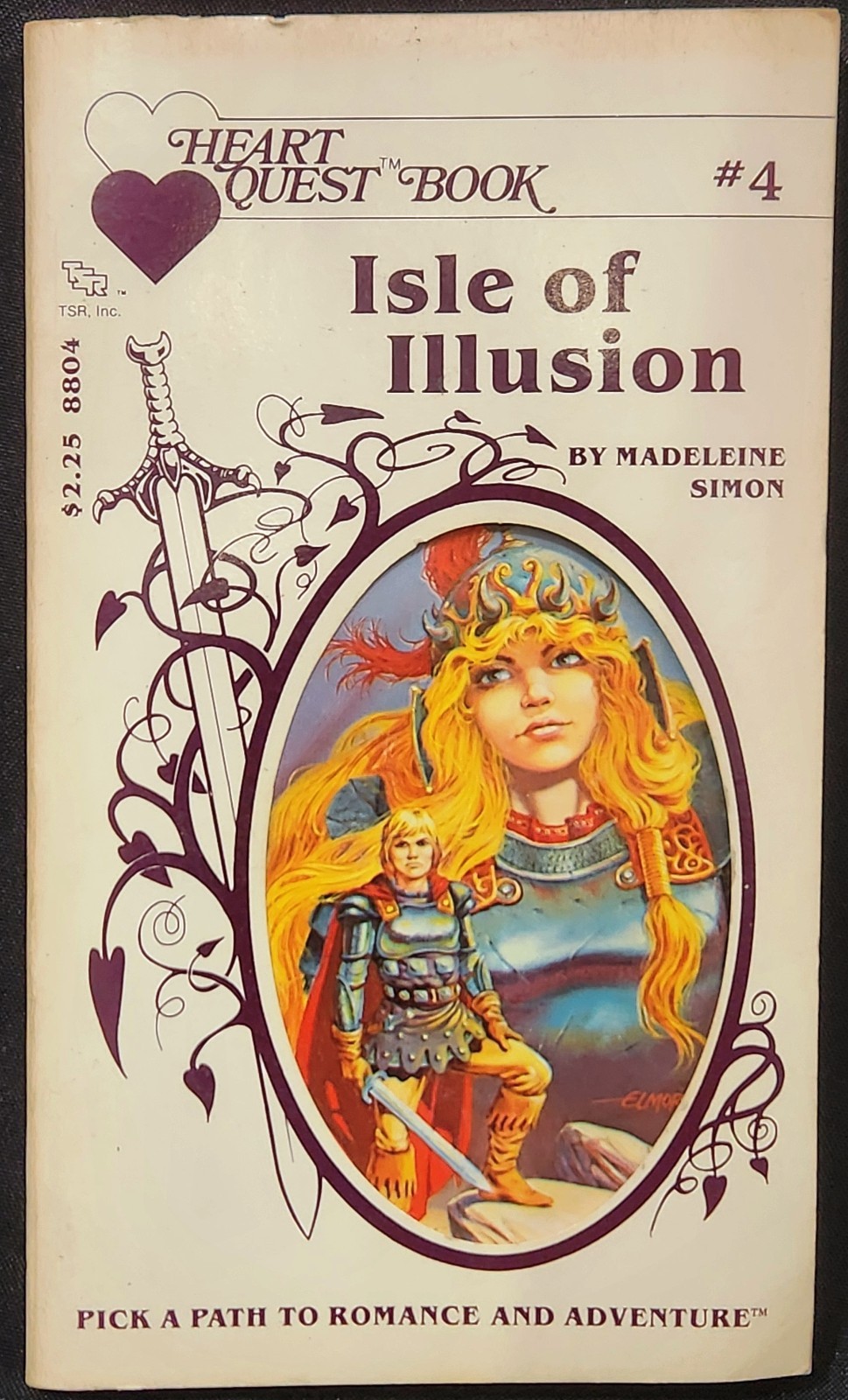 ISLE OF ILLUSION HeartQuest Pick a Path Book #4 TSR fantasy romance VTG 1980s