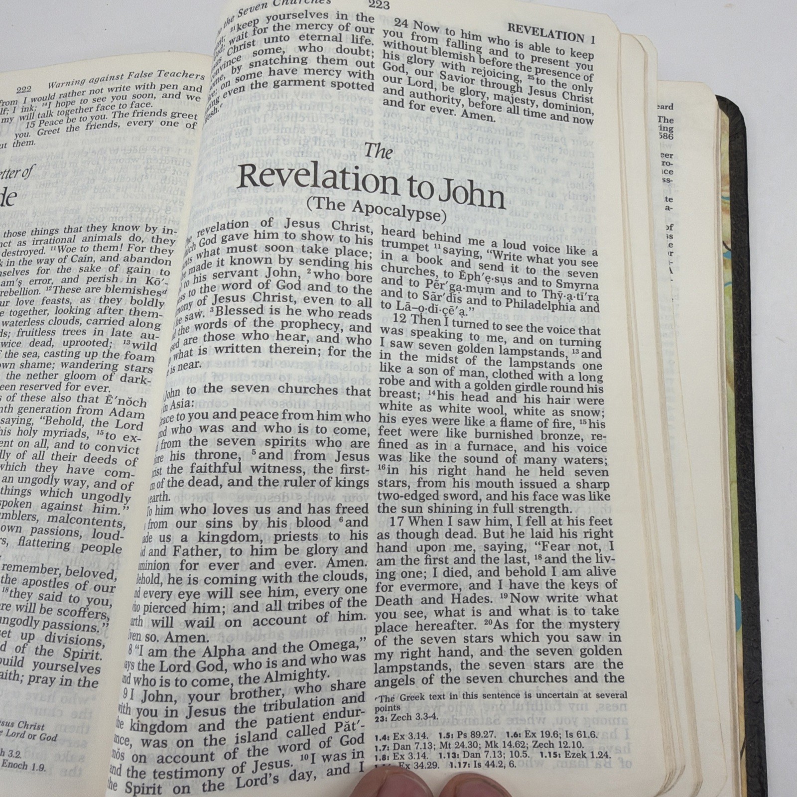 VTG 1971 Holy Bible Black Genuine Leather Revised Standard Version Melton No Rl
