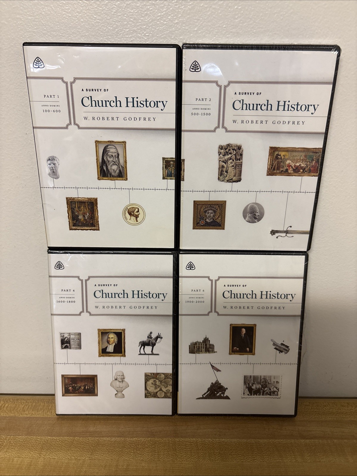 A Survey of Church History, Part 1, 2, 4 & 6 -W. Robert Godfrey – Good Condition