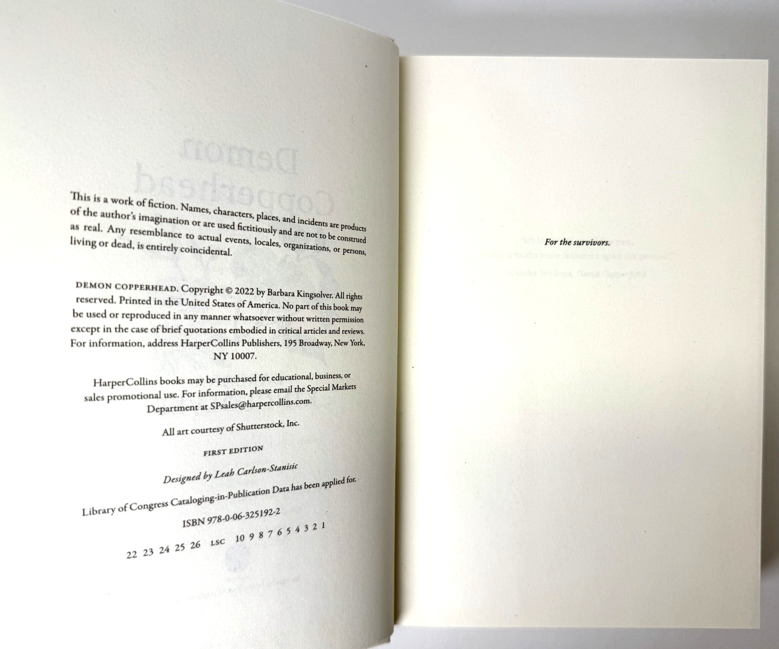 Demon Copperhead (Pulitzer) Barbara Kingsolver 2022 1st print w Mylar, Near fine