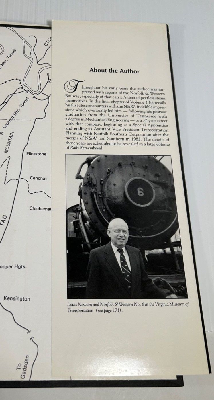 Rails Remembered Volume 1 – Louis M Newton 1992 W / Dust Jacket SIGNED