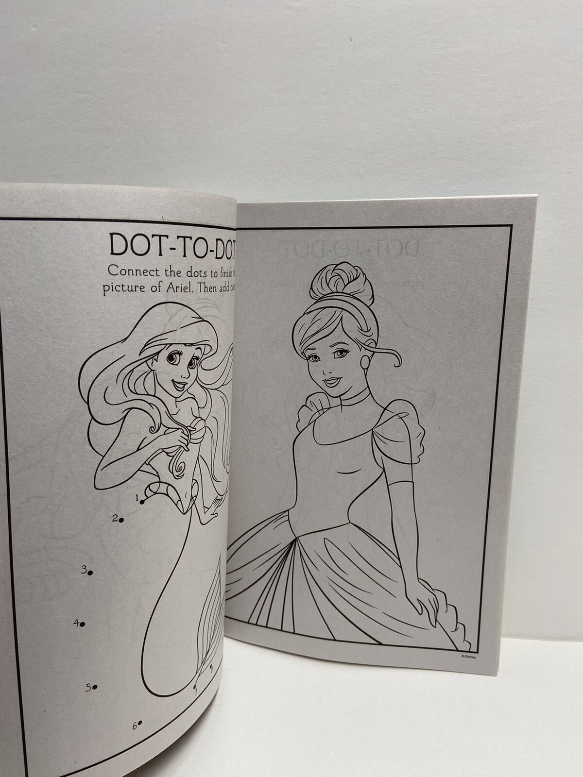 3pc Gift Set Disney Princess Coloring Activity Books Crayons Bookmarks Kids Fun
