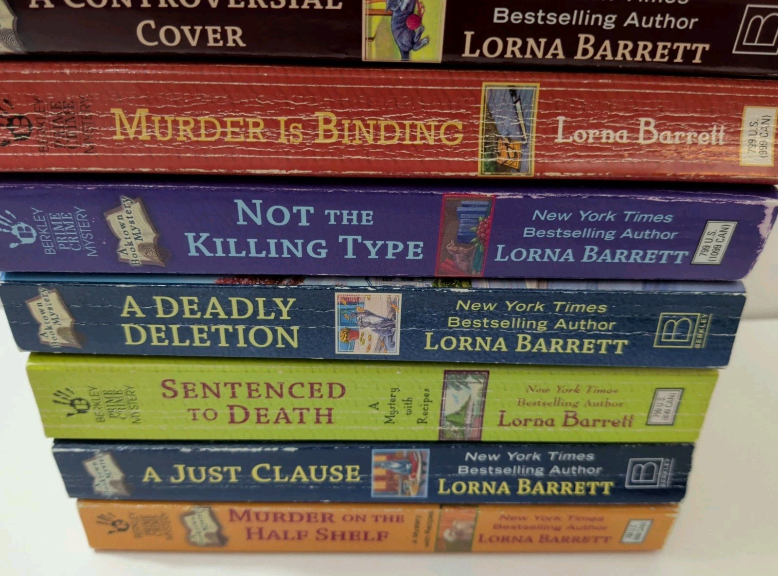Lorna Barrett lot of 10 paperback books From the Booktown Mystery Series