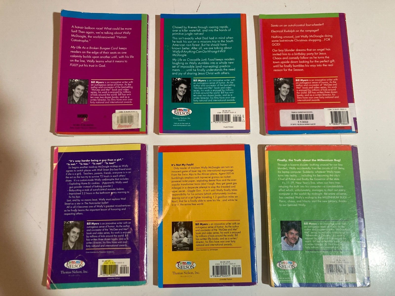 Lot WALLY McDOOGLE My Life as BILL MYERS road kill SCREAMING SKYDIVER Lot of 6