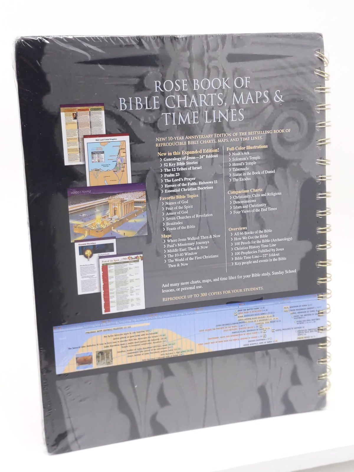 Rose Book of Bible Charts, Maps, & Time Lines 10th Anniversary – Spiral Bound