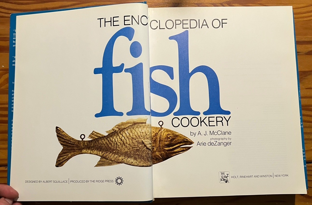 The Encyclopedia Of Fish Cookey 1977 First Edition Hardcover 510 Pages