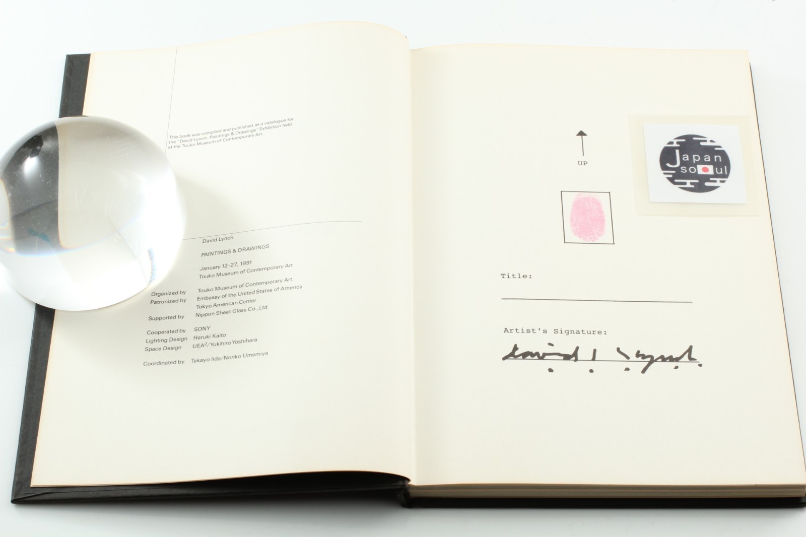 David Lynch PAINTING&DRAWINGS Japanese Book Treville 1991 From JAPAN