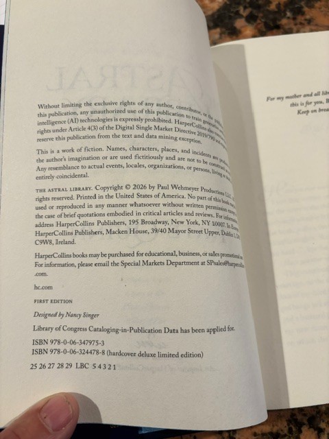 Astral Library (Deluxe Limited Edition) Novel by Kate Quinn (2026) – Very Good