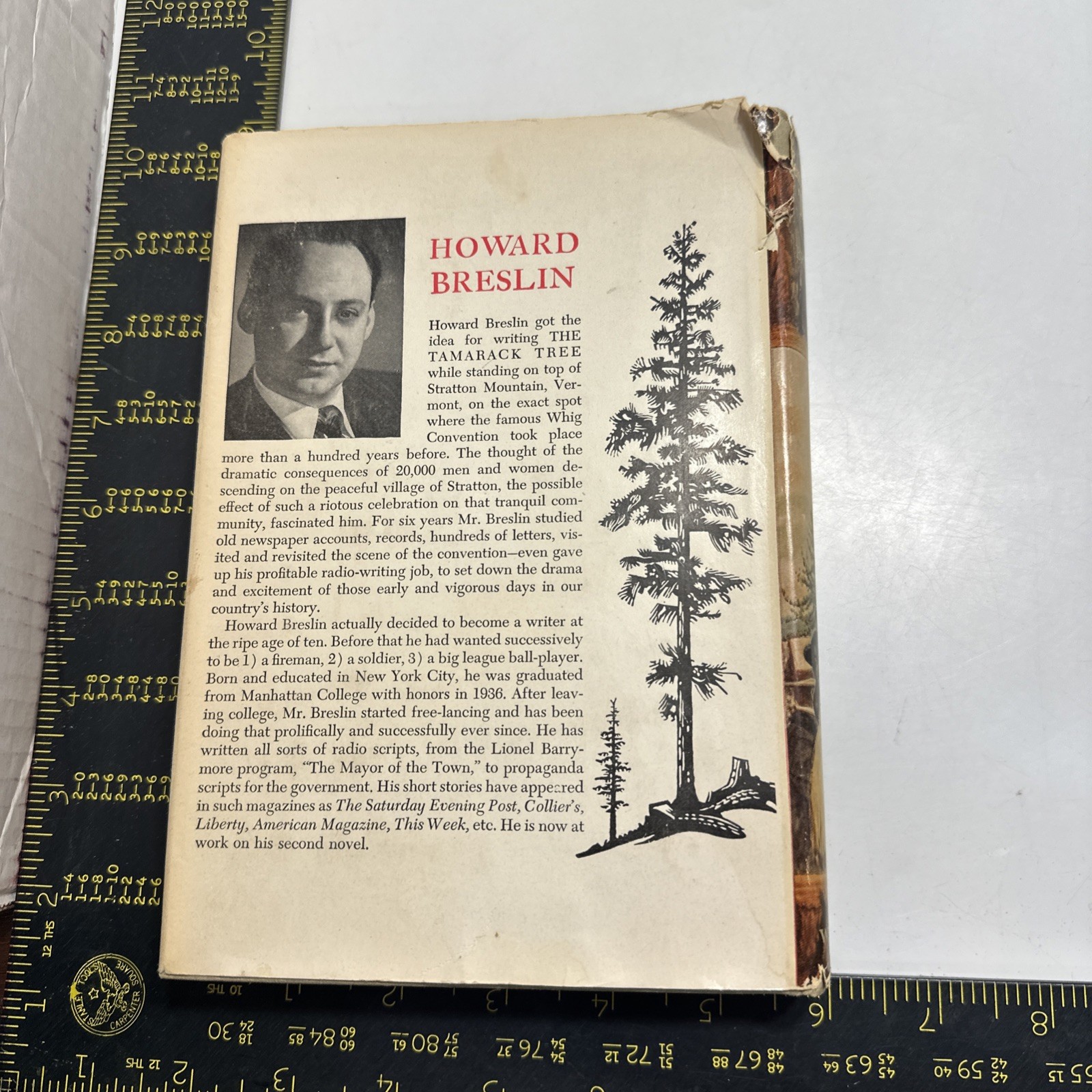 The Tamarack Tree Howard Breslin HC DJ 1947 Book Club Edition Vintage