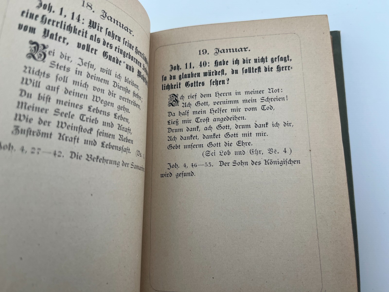 Christliches Gedenkbuch German 19th century Christian daily verse