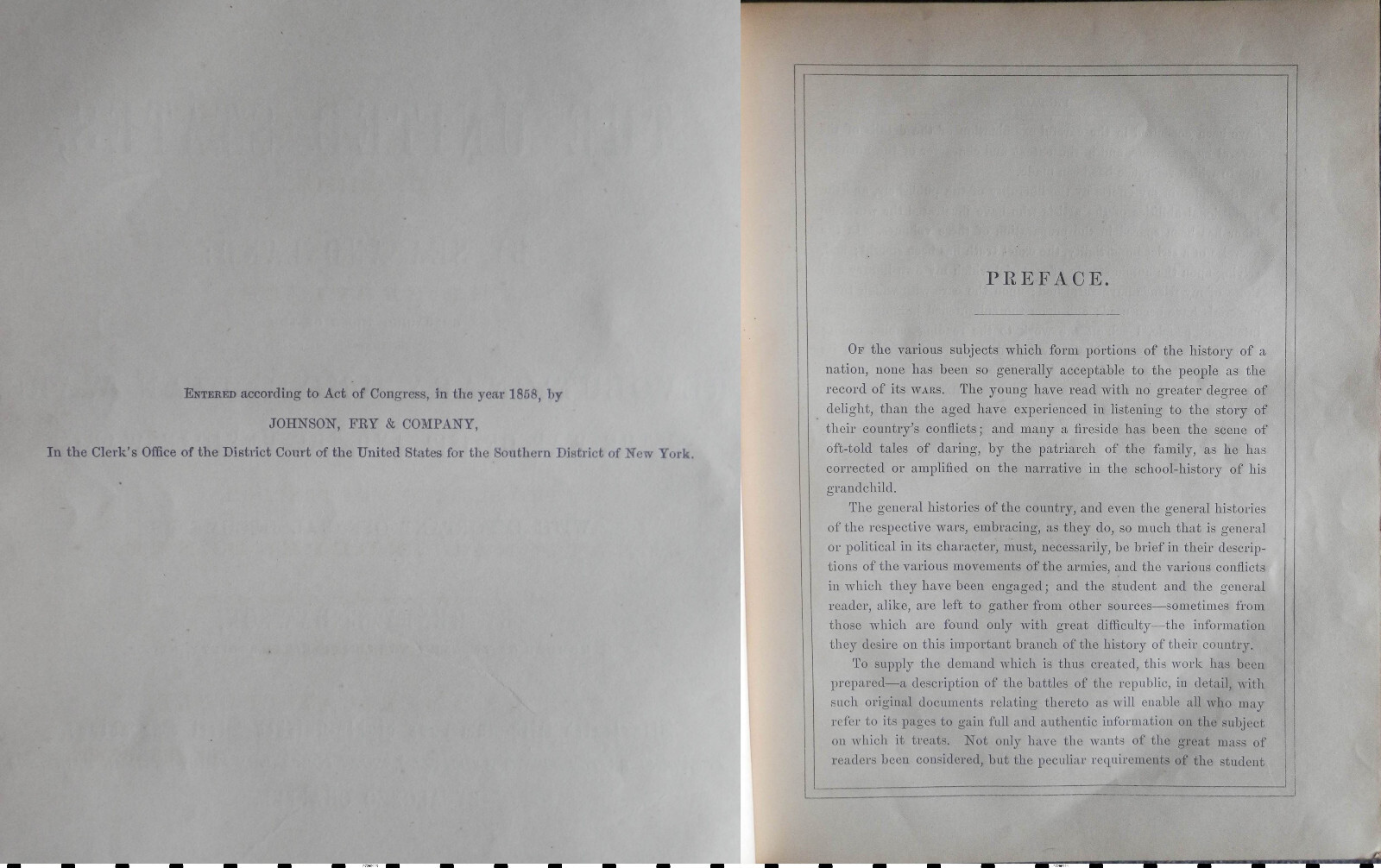 1858 BATTLES OF THE UNITED STATES BY SEA AND LAND by Henry B. Dawson Vol I & II