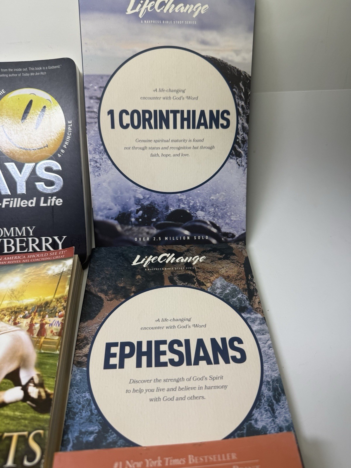 Inspirational 9 Books 1 DVD Lot Religious Christian Nonfiction