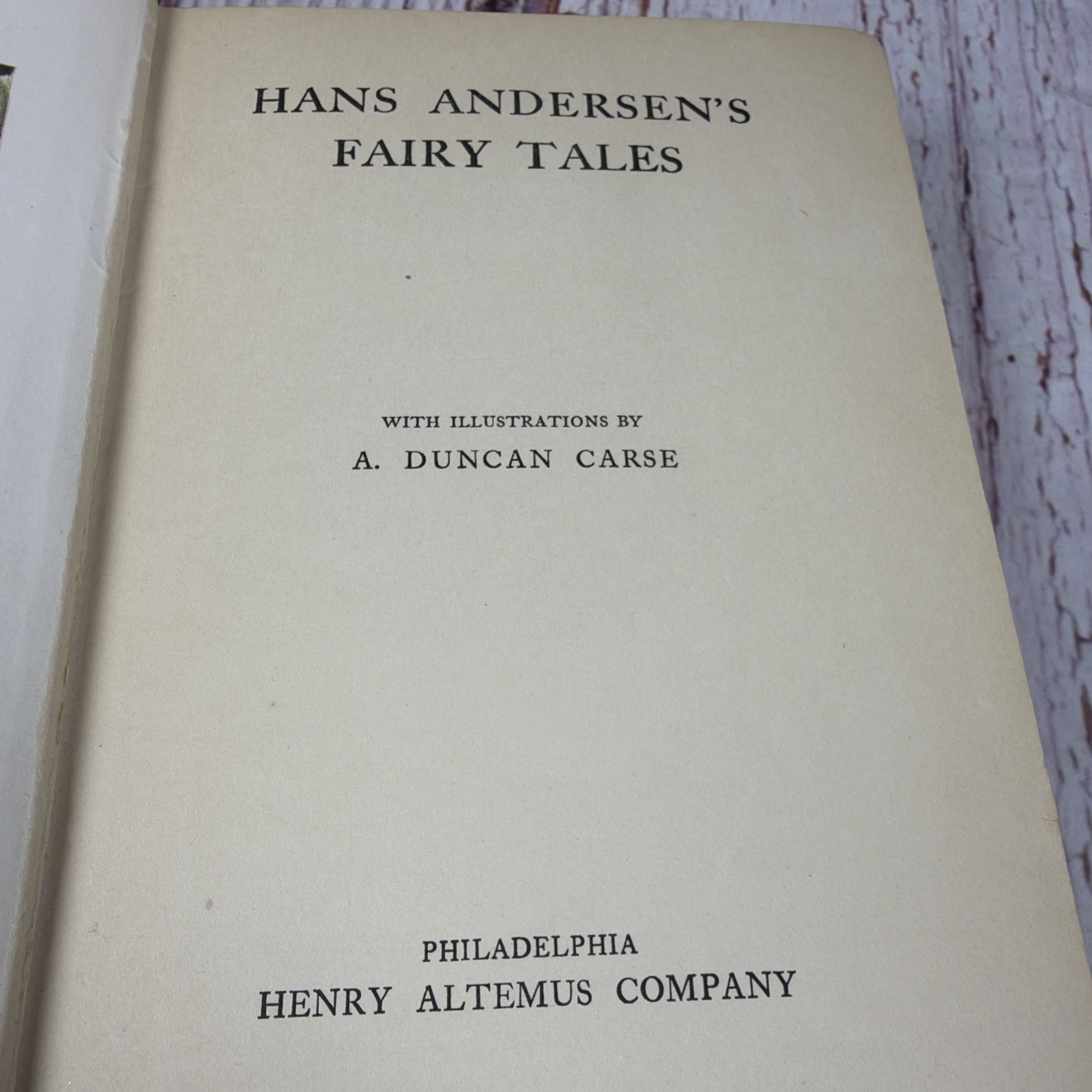 Hans Andersen Fairy Tales A. Duncan Carse 11 Color Plates Henry Altemus c1920s