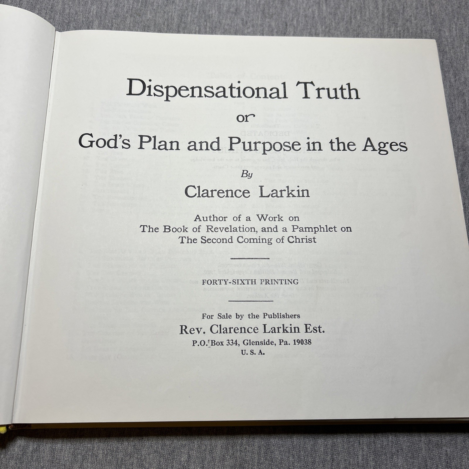 Dispensational Truth by Clarence Larkin 46th Printing