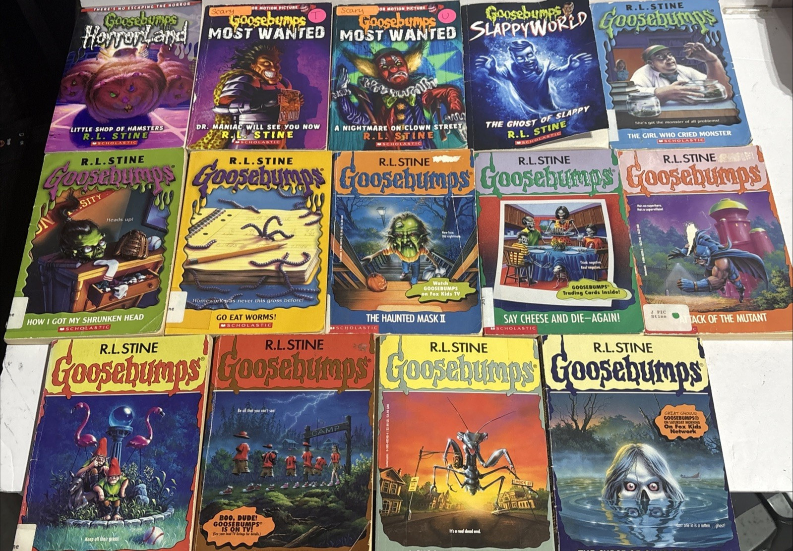 Goosebumps Lot of 31 PB Paperbacks Slappy’s World Horrorland Read Description