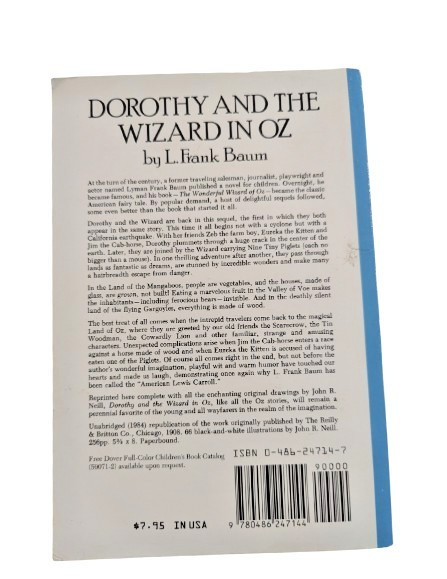 1984 Dover Wizard of Oz Paperback Books 3 & 4 John R Neill