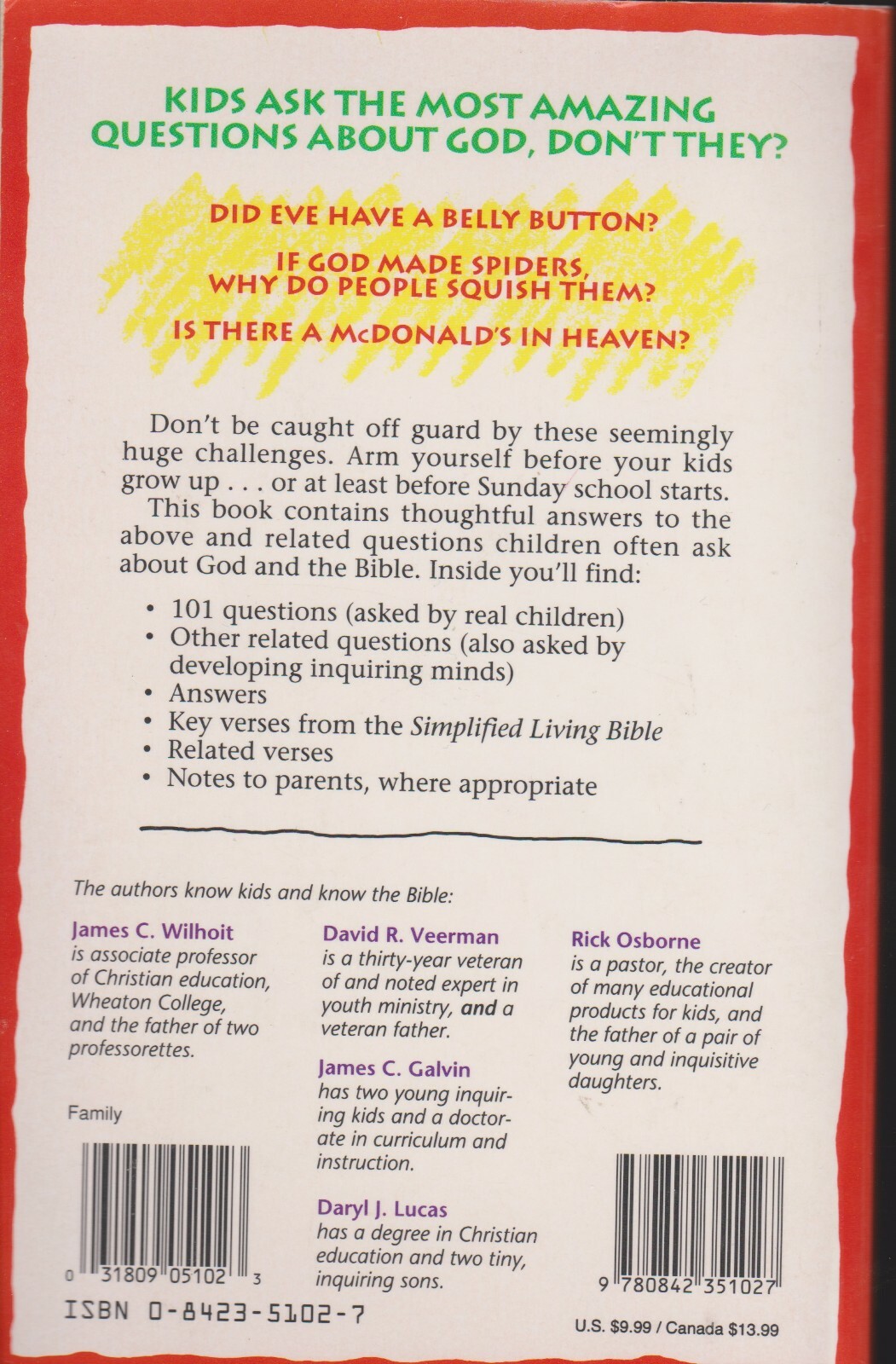 Questions Children Ask Ser.: 101 Questions Children Ask about God by David R. Ve