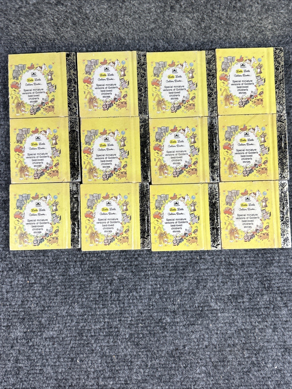 Vintage Set of 1- 12 Little Little Golden Book Miniatures