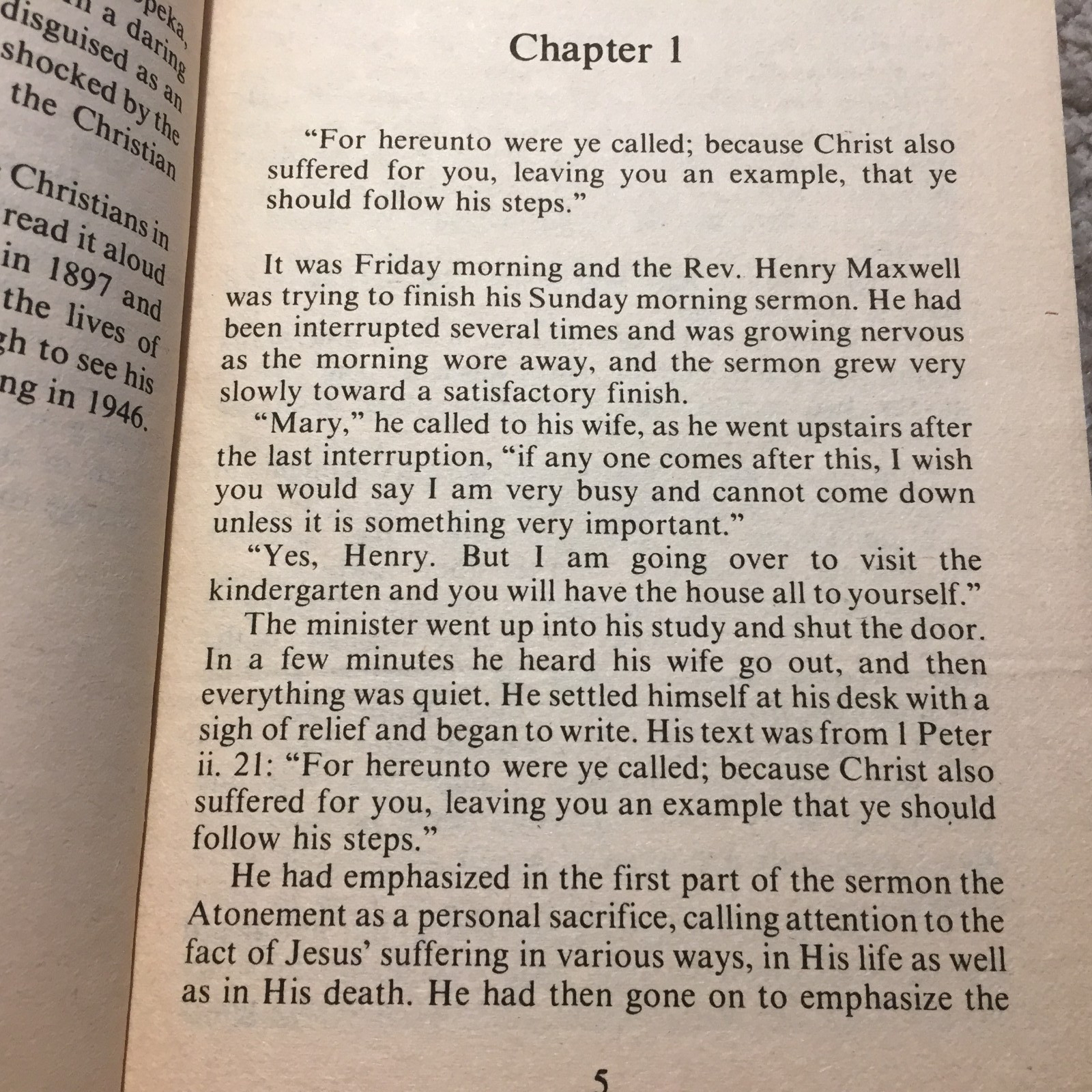 In His Steps Charles M. Sheldon 1979 Whitaker House Christian Discipleship Book