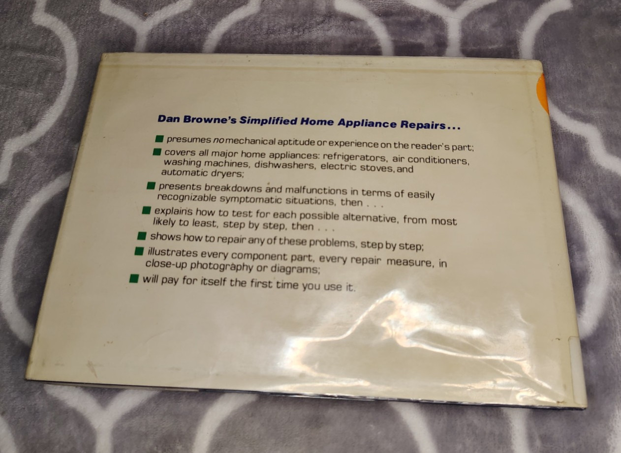 Simplified Home Appliance Repairs by Dan Browne 1978