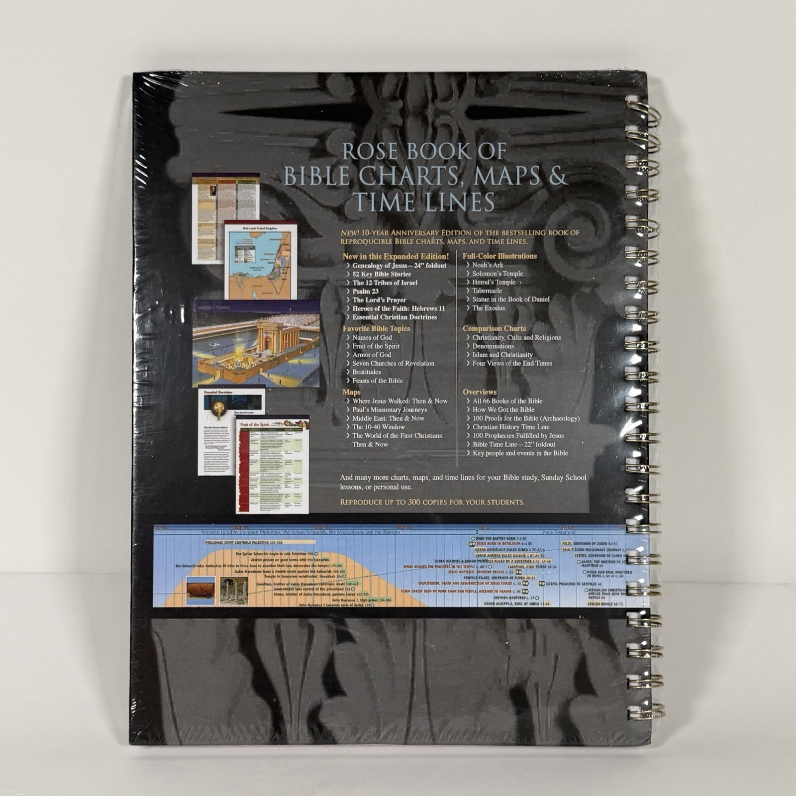 Rose Book of Bible Charts Maps & Time Lines 10th Anniversary Spiral Bound SEALED